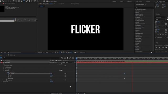 Flicker Text Animation Tutorial in After Effects смотреть онлайн