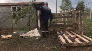 Курятник из поддонов. Делаем своими руками. День 1. Первые ошибки.