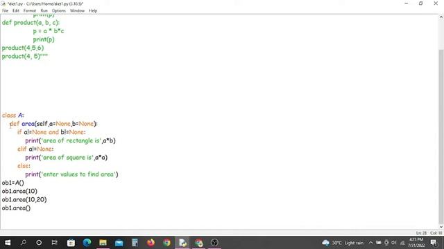 python program to demonstrate method overloading смотреть онлайн