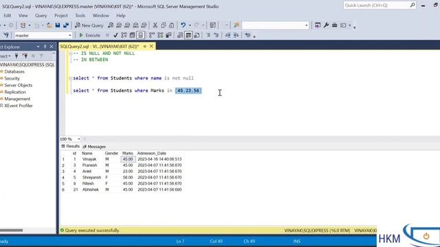 NULL, NOTNULL Keyword In SQL and IN, Between Keyword in SQL смотреть онлайн