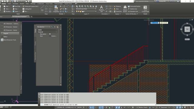 Autocad Architectural 2019 - Finalizing Elevations and Sections + dimensions смотреть онлайн