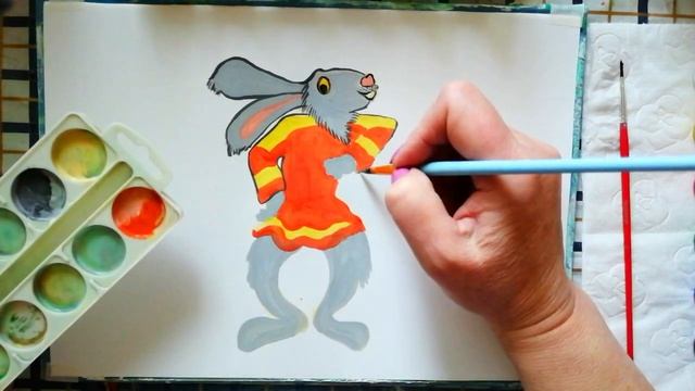 Как нарисовать русскую народную сказку "Заяц-хваста". смотреть онлайн