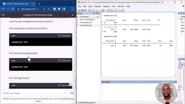 How to analyze data in STATA with the help of ChatGPT смотреть онлайн