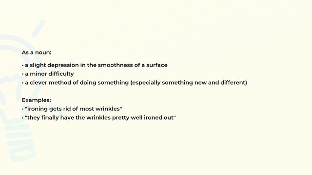 What is the meaning of the word WRINKLE? смотреть онлайн