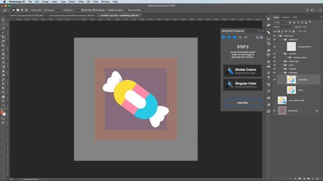 Soft Enamel Pin Generator Photoshop Plugin смотреть онлайн