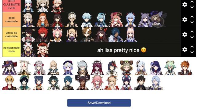 Ranking Genshin Characters on How good of a classmate they will be *MY OPINIONS* смотреть онлайн