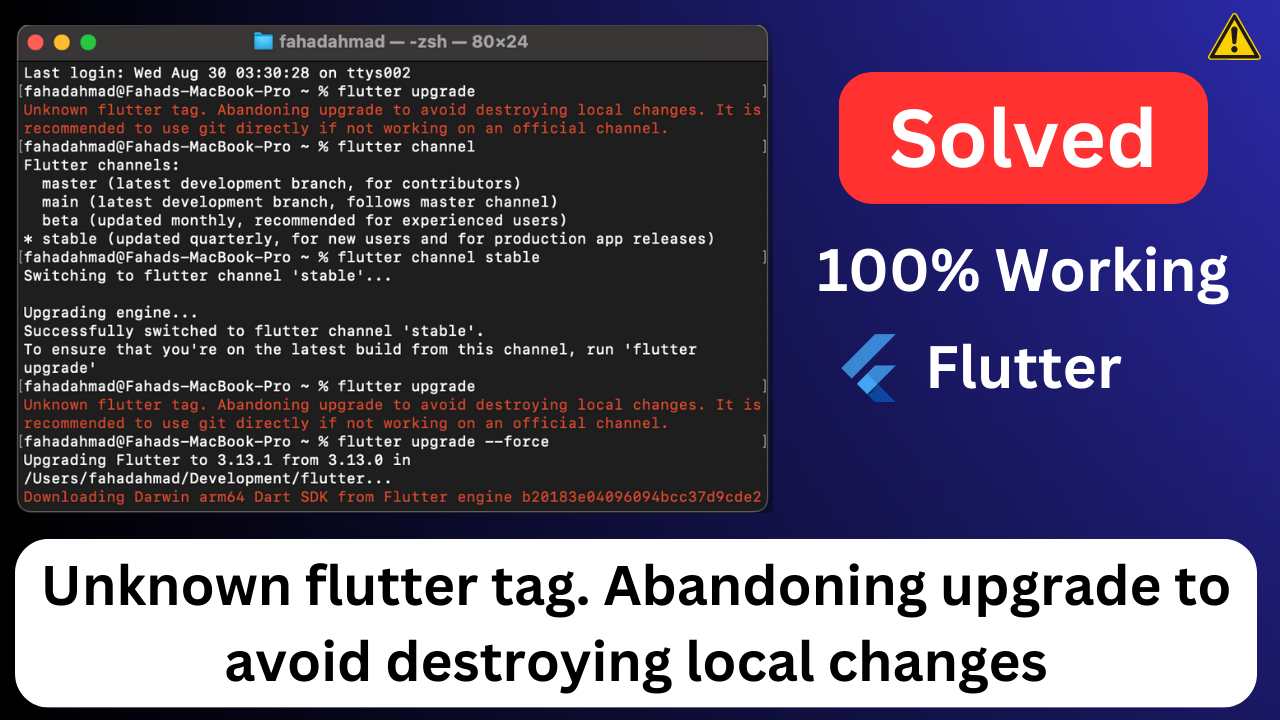 [SOLVED] Unknown flutter tag. Abandoning upgrade to avoid destroying local changes смотреть онлайн