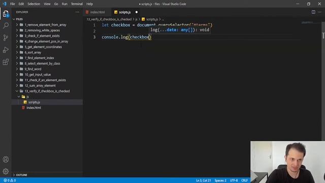 Verify if checkbox is checked with JavaScript смотреть онлайн