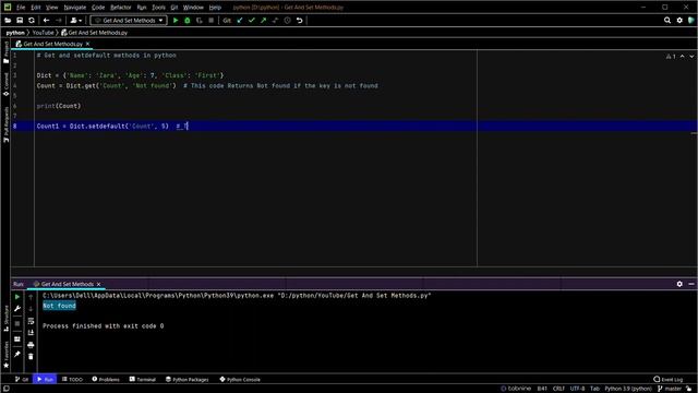 Trick# 28 Dict Get and Set methods смотреть онлайн