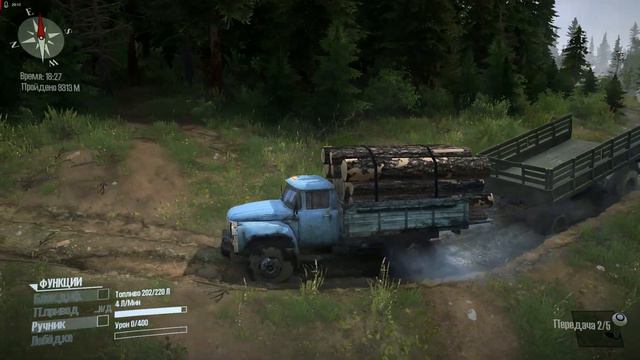 MudRunner: Spintires • Прохождение ➣ Медвежий ручей # 4. ЗИЛ-130 • Погрузка и перевозка брёвен смотреть онлайн