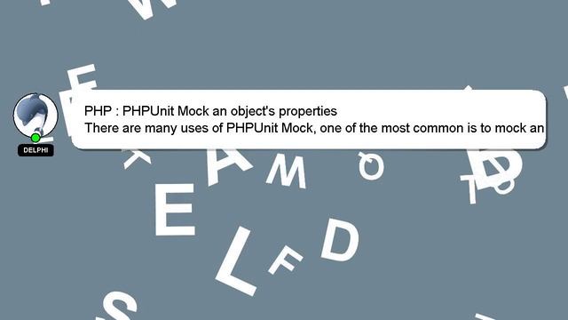 PHP : PHPUnit Mock an object's properties смотреть онлайн