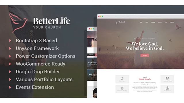 BetterLife - Church & Religious WordPress theme | Themeforest Website Templates and Themes смотреть онлайн