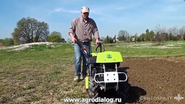 Мотоблок Grillo G 85 – G 85D (работа с почвенной фрезой) смотреть онлайн