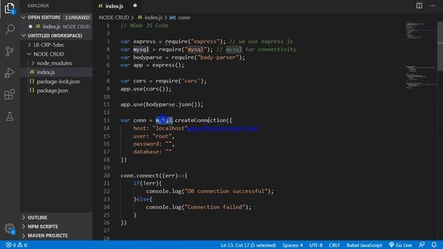 Javascript + Node Js + Mysql -2 смотреть онлайн
