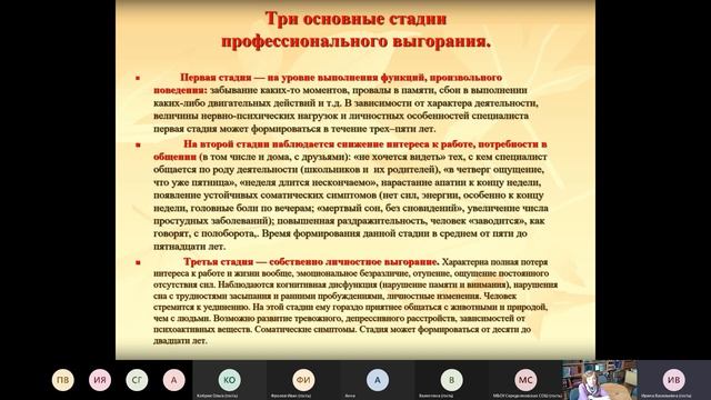 Причины и профилактика профессионального выгорания педагогов смотреть онлайн