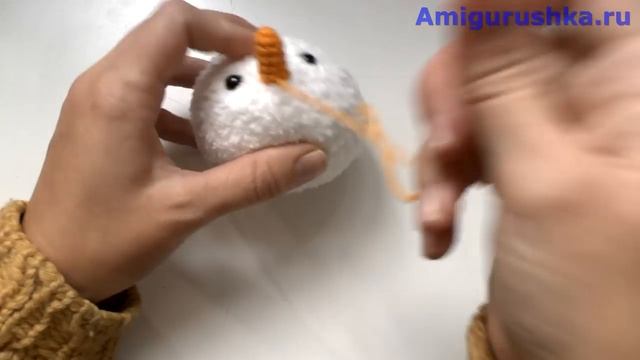 Шар на елку СНЕГОВИК//Вязаная игрушка крючком амируруми//Часть 1 смотреть онлайн