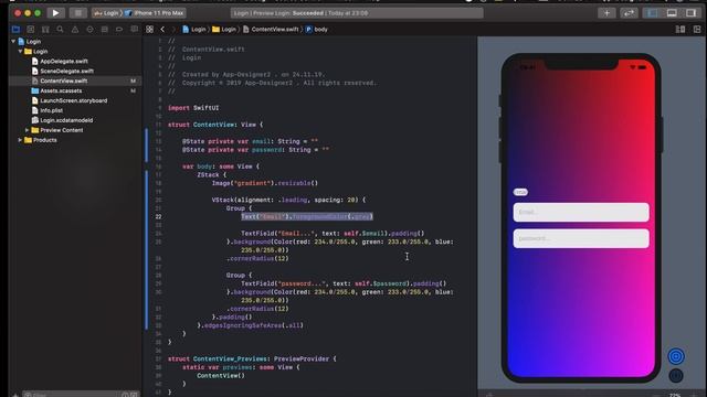 SwiftUI Tutorial: Simple and Easy LoginView with BackgroundColor gradients смотреть онлайн