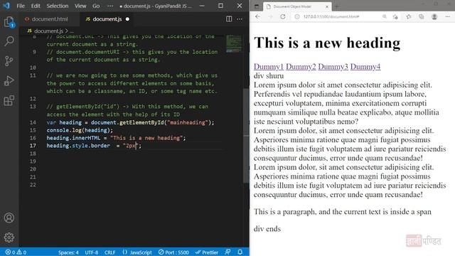Javascript Dom Elements | Lecture 48 | JavaScript for Beginners смотреть онлайн