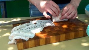 Шашлык из печени в жировой сетке