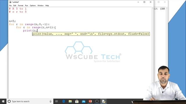 Python Program to Print Floyd's Triangle | Right Triangle in Python | Patterns Printing in Python смотреть онлайн