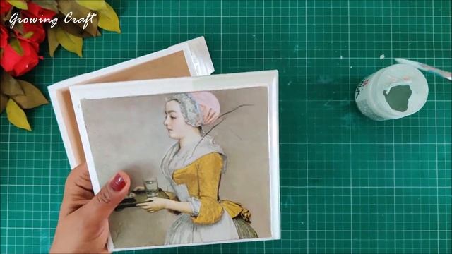 Wooden box Decoupage art with Napkin I 1 Easy Decoupage tutorial for beginners смотреть онлайн