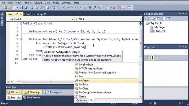 Visual Basic Tutorial 133 Introduction To Try Catch YouTube смотреть онлайн