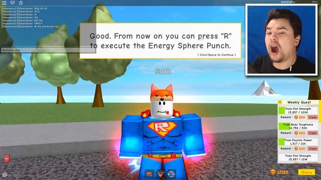 I AM THE GREATEST HERO in SUPER POWER TRAINING SIMULATOR!! *#1 on LEADERBOARD!* (Roblox) смотреть онлайн