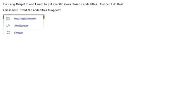 Drupal: Icon images with node title смотреть онлайн