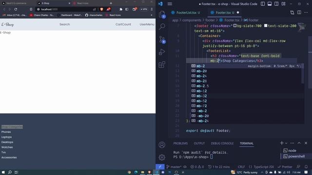 Next13 Fullstack E-Commerce ? - 09 Footer | React.js & Typescript ? смотреть онлайн