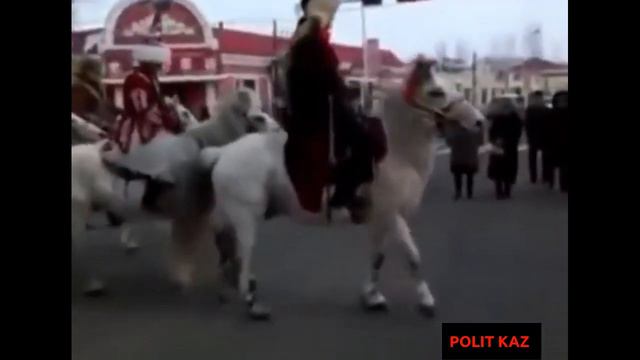 Свадебная процессия казахов в Китае. смотреть онлайн