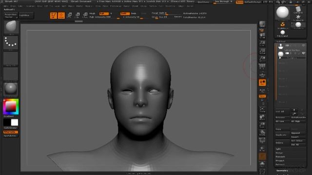 Уроки по ZBrush 4R7. Занятие 10. Вставка глаз