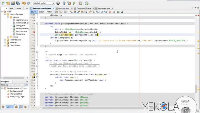 Java : jtable select row - sélection de ligne de jtable смотреть онлайн