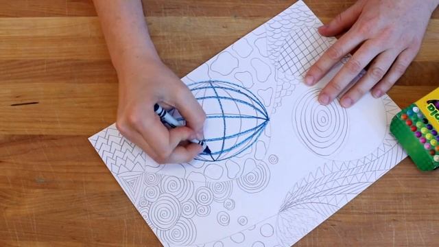 Crazy, Colorful Zentangle