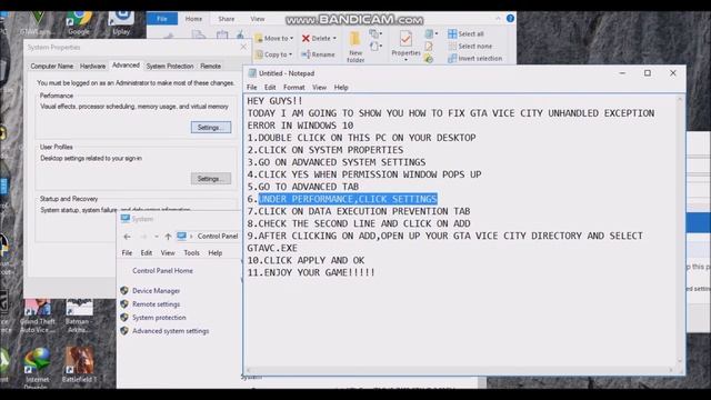 GTA VICE CITY UNHANDLED EXCEPTION WINDOWS 10 FIX..... ALTERNATIVE METHOD GIVEN IN DESCRIPTION...... смотреть онлайн