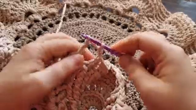 МК вязания ковра крючком 