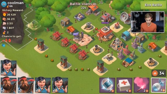 Best Boom Beach Attack Strategy for HQ 5 to HQ 13 (F2P #7) смотреть онлайн