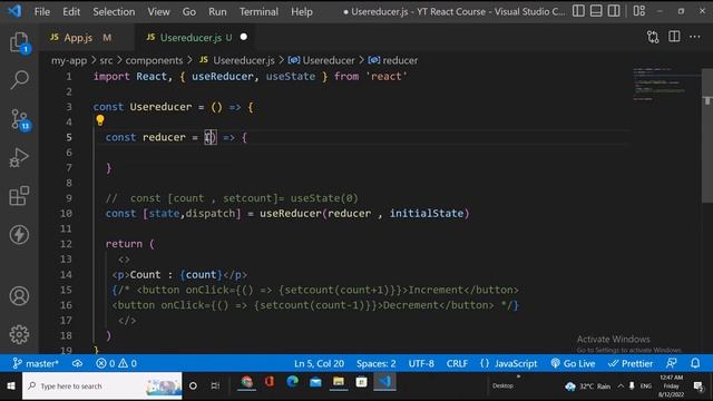 React Usereducer hook ( ) in Complete React Course in Hindi / Urdu смотреть онлайн