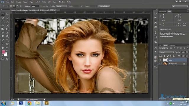 Photoshop Tutorial : Creating Photo Border Using Marquee Tool in Photoshop CS6 смотреть онлайн
