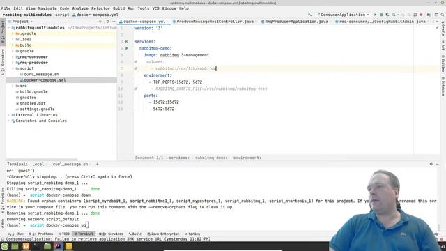 Spring Boot RabbitMQ multimodule project consumer and producer dynamic create exchanges queues and смотреть онлайн