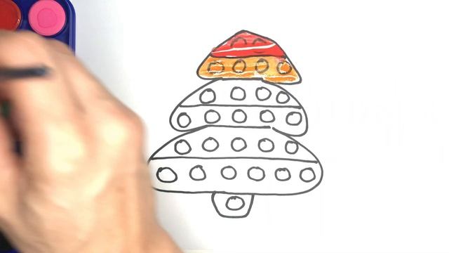 Cómo dibujar Pop-it l Как нарисовать Поп-ит l How to draw a Christmas tree Pop-It 聖誕樹 彈出它 смотреть онлайн