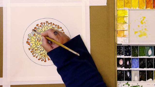 Sea Anemone - Watercolor Painting смотреть онлайн