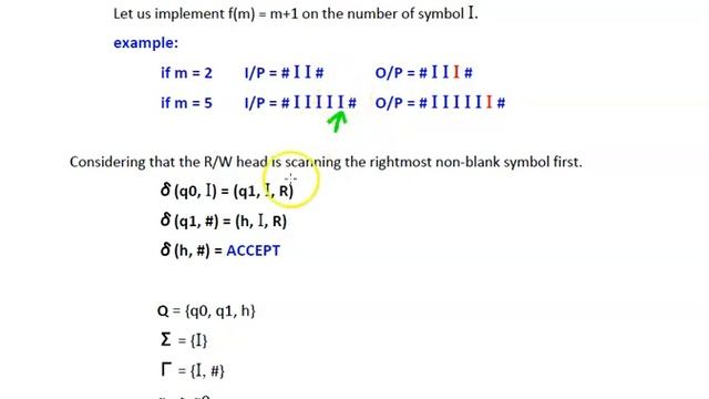 Turing Machine as a Function Calculator for f(m) = m+1 - Theory of Computation смотреть онлайн