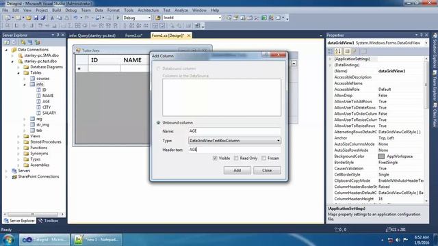 Simple Way To Store Data Form Database To Datagridview in C#.Net in Tamil смотреть онлайн