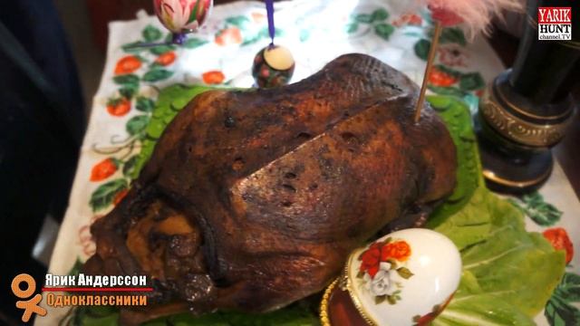 Запеченный в духовке гусь с весенней охоты сезона 2018 смотреть онлайн