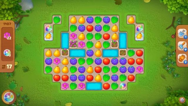 Gardenscapes Hard Level 1407 Прохождение уровня 1407 Gardenscapes смотреть онлайн