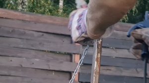 Как сделать ограждение из цепи самому,недорого //