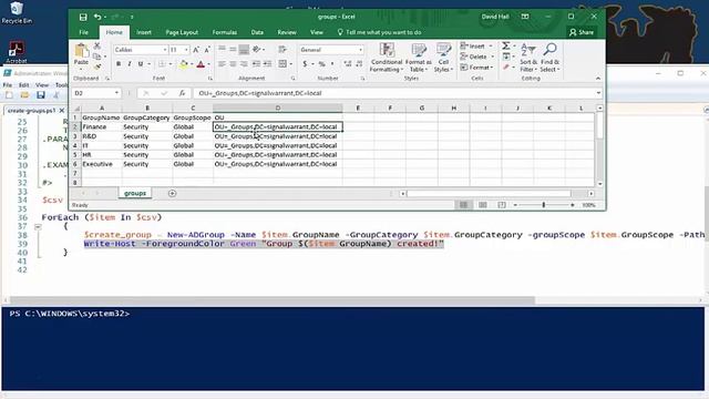 8. Create Active Directory Groups in Bulk from a CSV w/ PowerShell смотреть онлайн