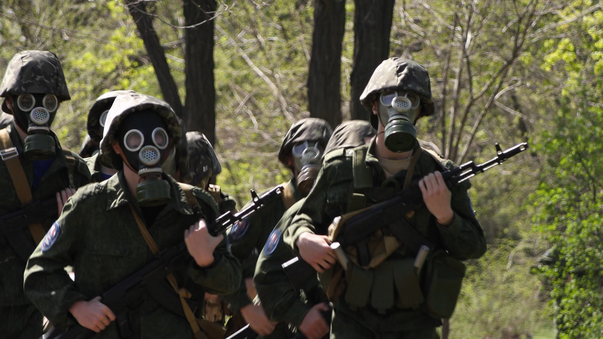 Занятия по военно-спортивной подготовке. Преподаватель В.П. Шелковский. смотреть онлайн