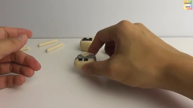 play doh minecraft skeleton - how to make with playdough смотреть онлайн