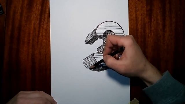 3D Trick Art On Line Paper, Floating Number 3 смотреть онлайн